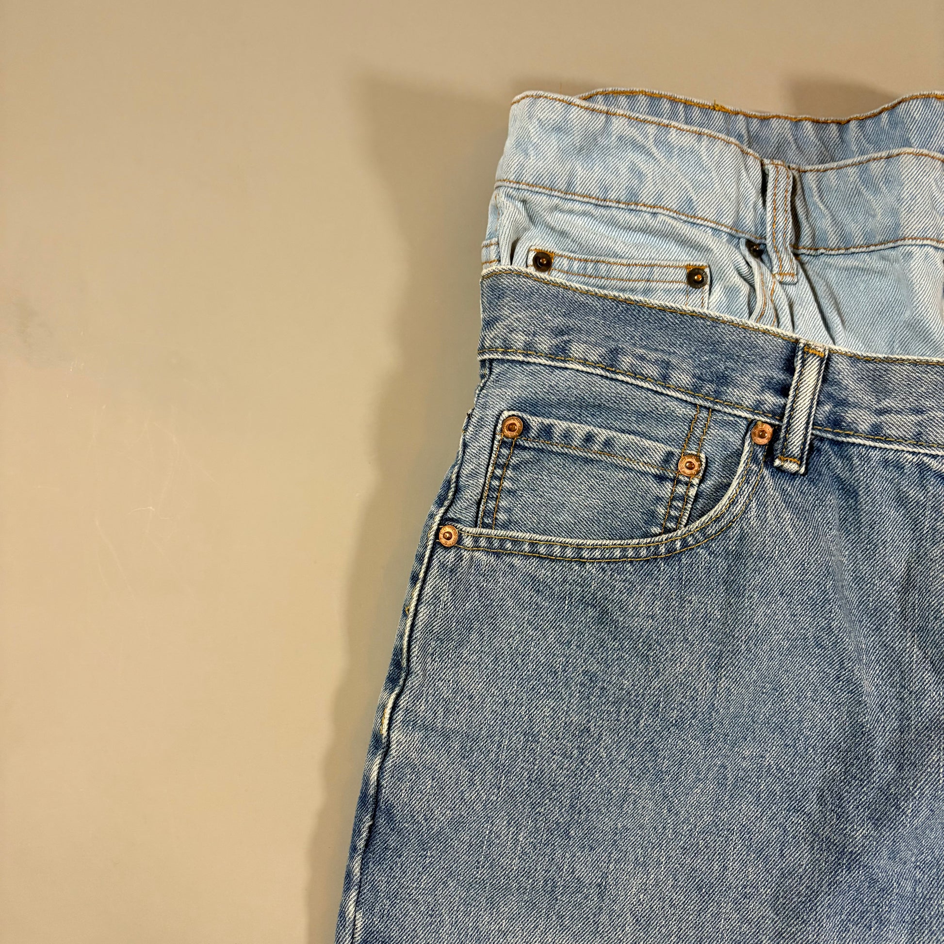 Levi's Reworked Double Waisted 550 Relaxed Fit Denim Jeans 36x32