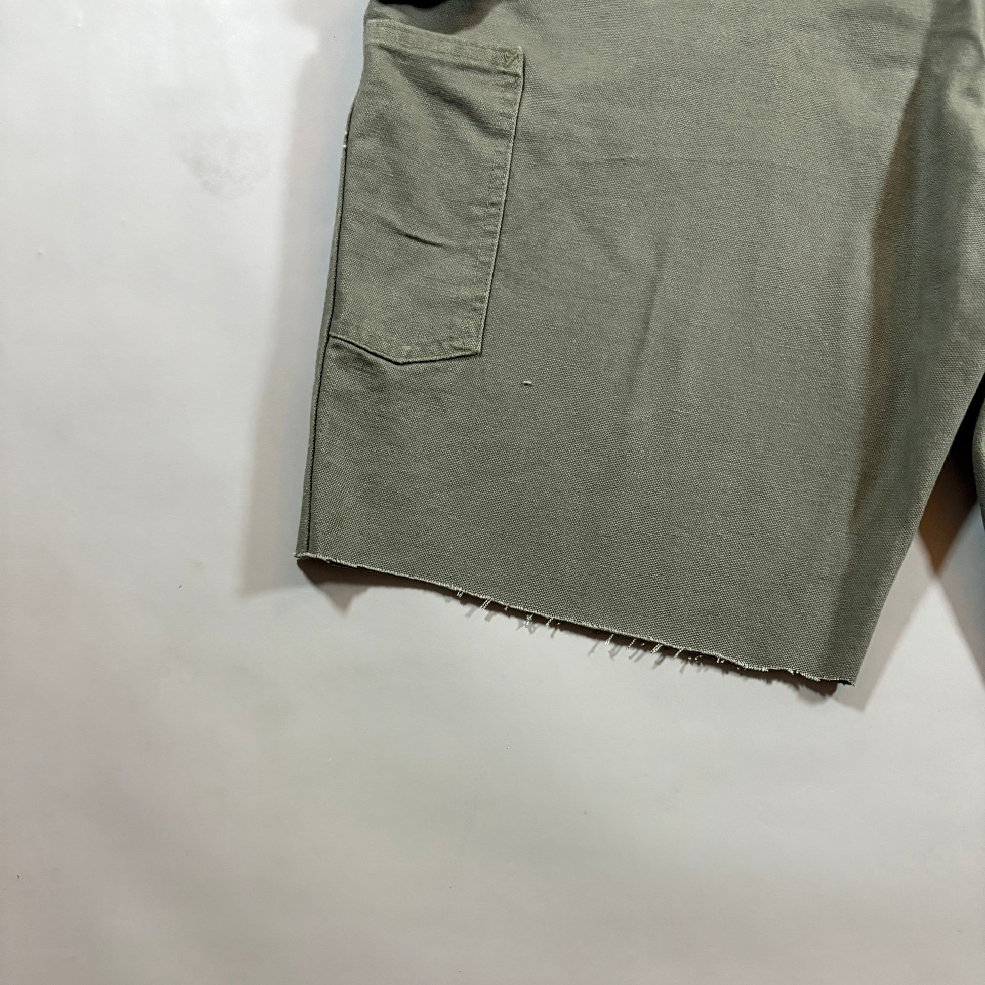 Carhartt Reworked Green Carpenter Shorts 38 Waist