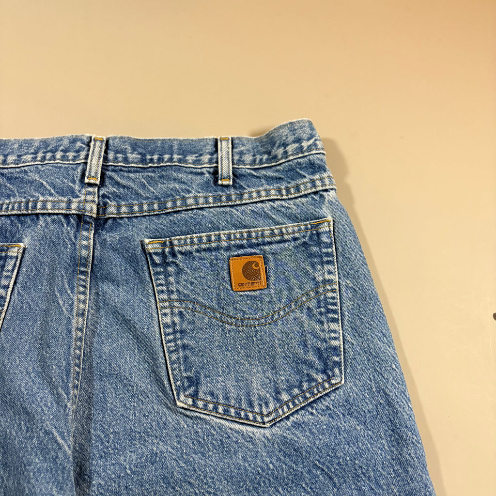 Carhartt Reworked Relaxed Fit Denim Shorts 38 Waist