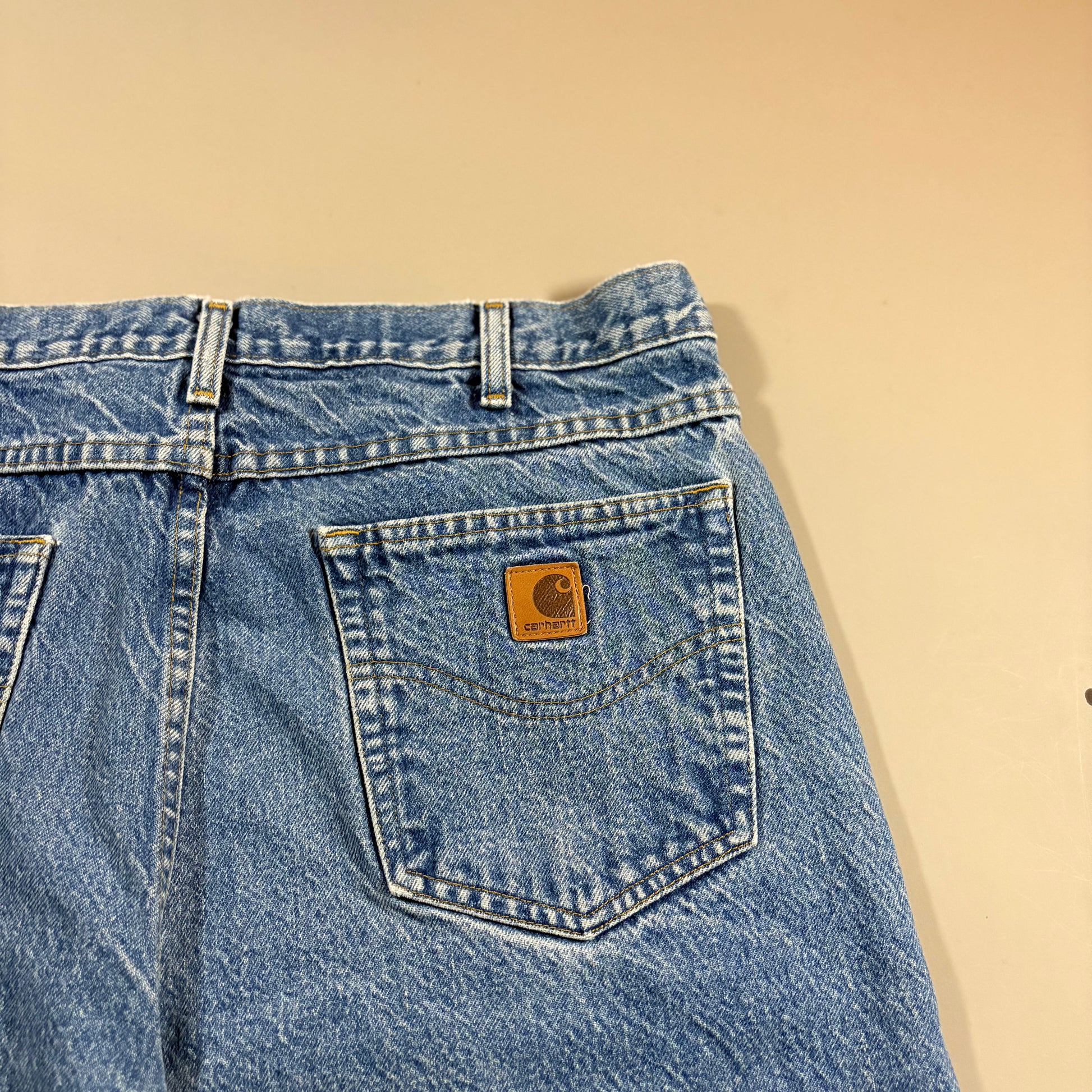 Carhartt Reworked Relaxed Fit Denim Shorts 38 Waist