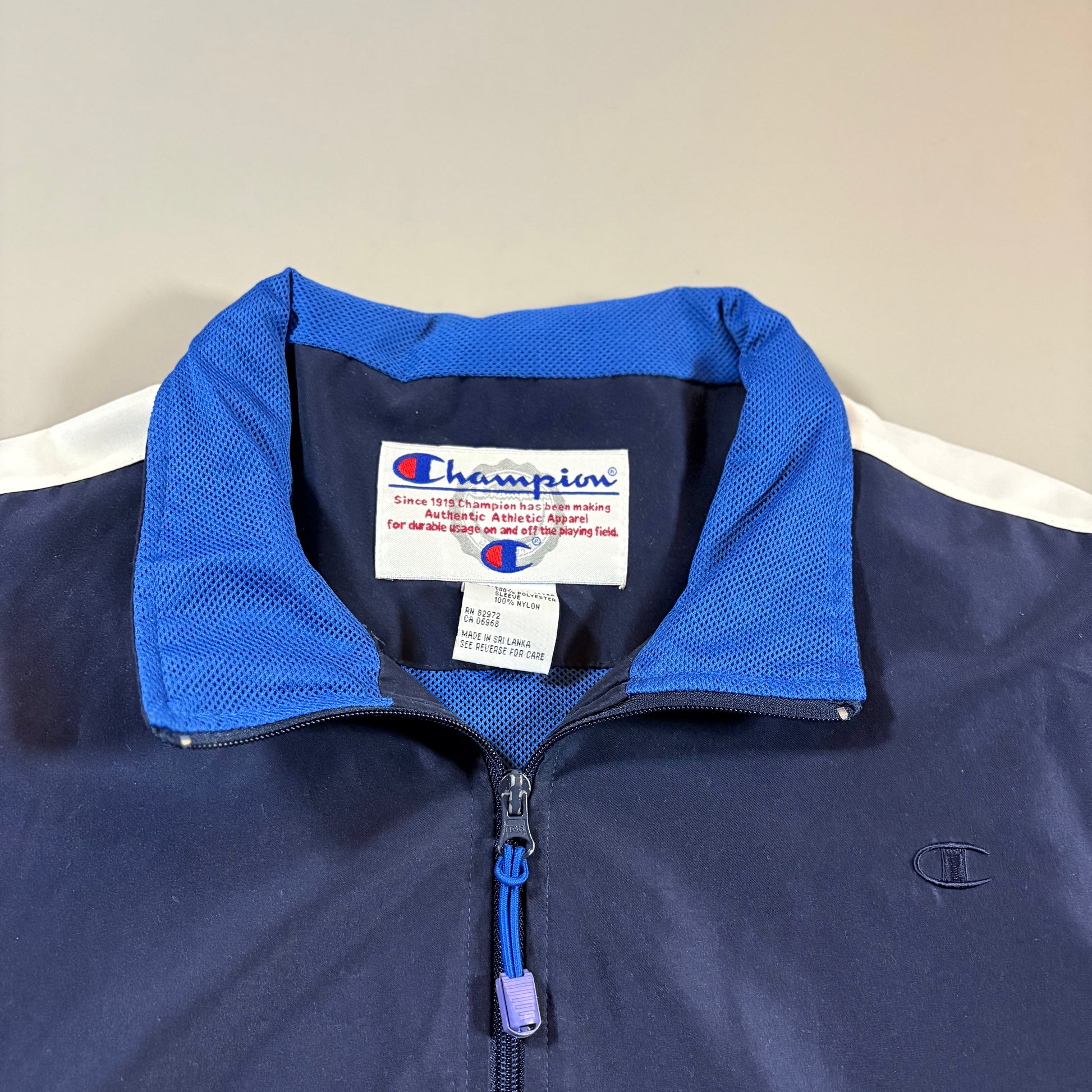 Champion Navy Windbreaker Large