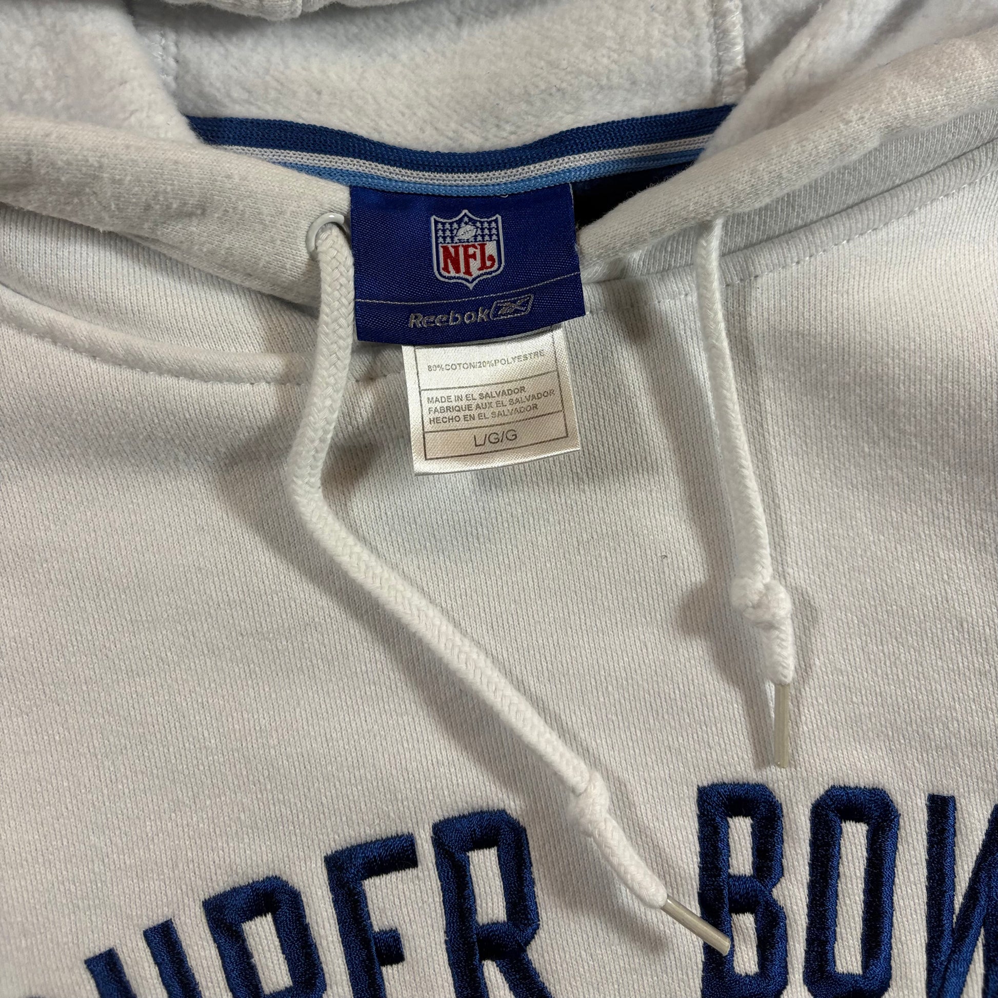 Vintage Reebok Super Bowl XXXIX Hoodie Large