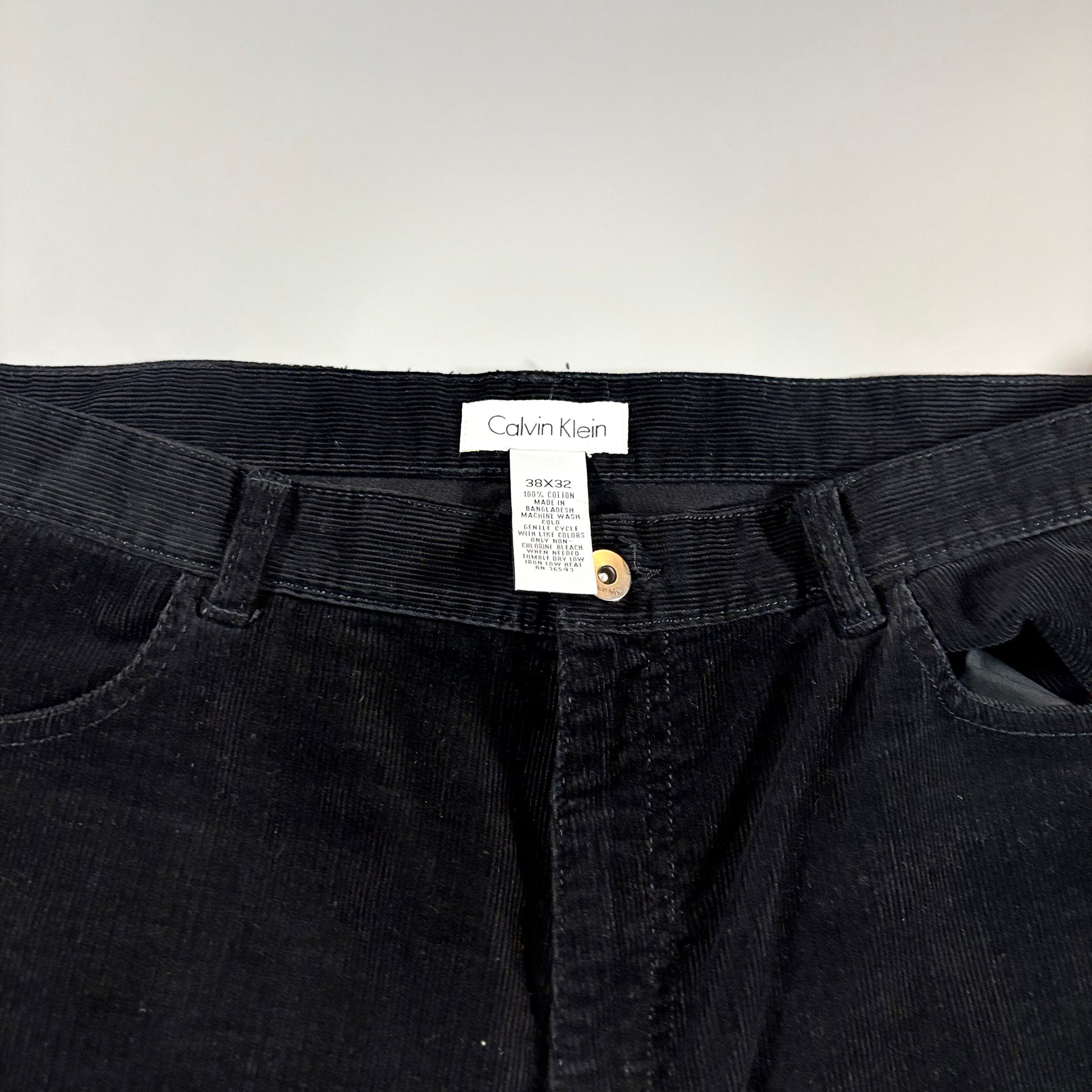 Calvin Klein Reworked Black Corduroy Pants 38x32