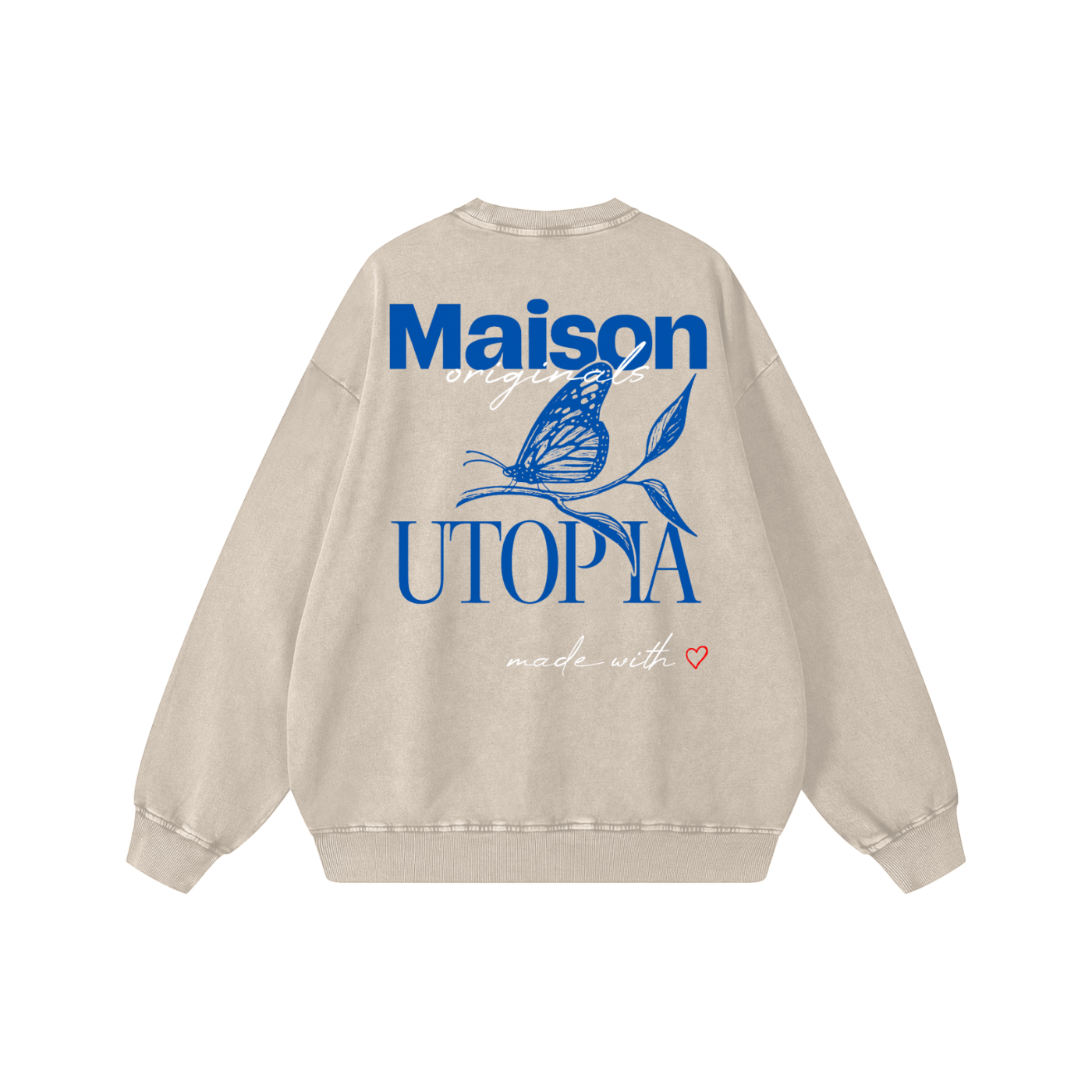 Butterfly Utopia Washed Oversized Sweatshirt