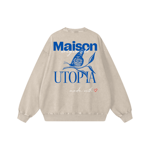 Butterfly Utopia Washed Oversized Sweatshirt