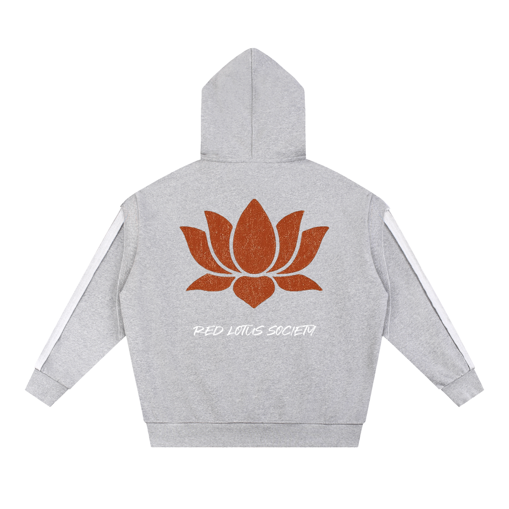 Red Lotus Society Oversized Striped Hoodie