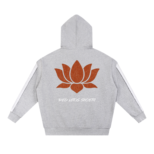 Red Lotus Society Oversized Striped Hoodie