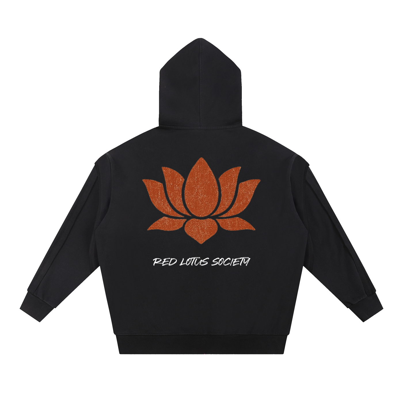 Red Lotus Society Oversized Striped Hoodie
